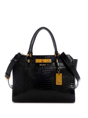 Black Guess Raffie Carryall Women's Crossbodies | 9537-TUDQR