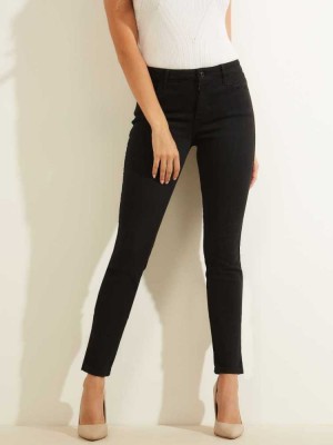 Black Guess Sexy Curve Mid-Rise Skinny Women's Jeans | 7903-UOMNW