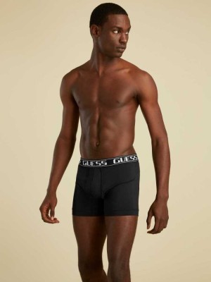 Black Guess Summer Games Sport Boxer Briefs Men's Underwear | 9560-DIYFT