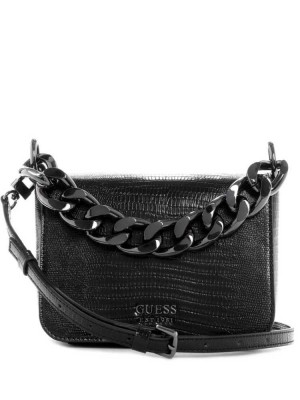 Black Guess Tullia Mini Women's Crossbodies | 8792-RGJVH