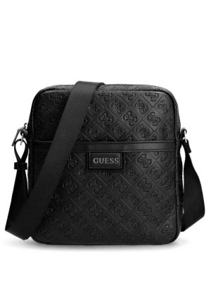 Black Guess Vezzola Quattro G Flat Men's Crossbodies | 6729-DLPFV