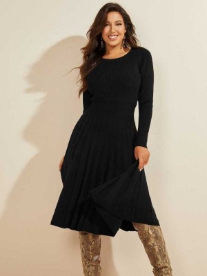 Black Guess Wavelength Women's Dresses | 1974-KYAMV