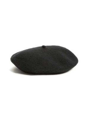 Black Guess Wool Beret Women's Hats | 7695-SYDQF