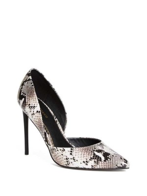 Black Multicolor Guess Heartbreaker Python Pump Women's Pumps | 9127-YZWHI