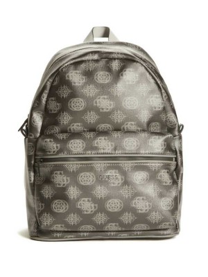 Black Multicolor Guess Quatro Men's Backpacks | 7609-PUYMT