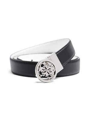 Black Wash Guess Skinny Reversible Quattro G Logo Women's Belts | 7182-CIDAG
