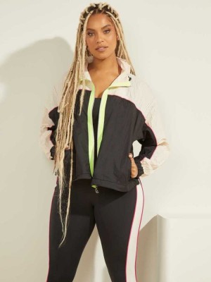 Blue Deep Grey Guess Abigayle Women's Windbreaker | 1674-JLITU