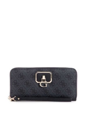 Blue Flower Guess Alisa Zip-Around Women's Wallets | 8460-YUEGC