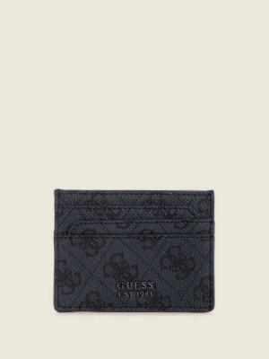 Blue Flower Guess Noelle Card Holder Women's Wallets | 9653-PNIKU