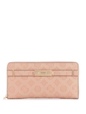 Blue Guess Bea Check Organizer Women's Wallets | 5192-NEXFB