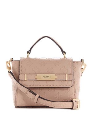 Blue Guess Bea Mini Top Handle Women's Crossbodies | 6124-YVMCW