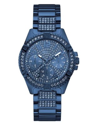 Blue Guess Blue Multifunction Women's Watches | 8725-AHCFD