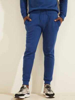 Blue Guess Eco Aldwin Logo Men's Pants | 0952-VJKPG