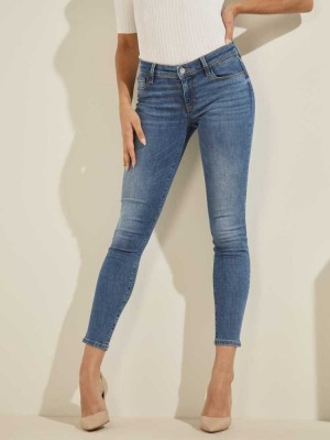 Blue Guess Eco Power Skinny Women's Jeans | 6512-XIKQC
