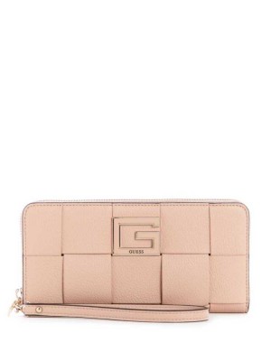 Blue Guess Liberty City Zip-Around Women's Wallets | 6315-AKJUR