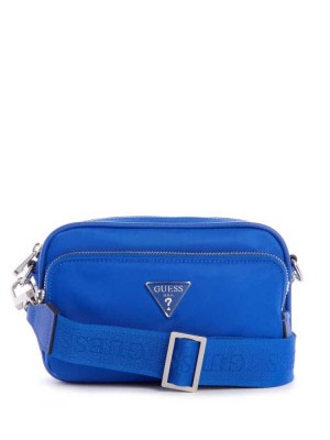 Blue Guess Little Bay Camera Women's Crossbodies | 4658-KTEPI