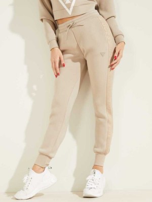 Blue Guess Scuba Logo Tape Women's Joggers | 3187-LTKIP