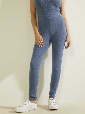 Blue Guess Serena Women's Leggings | 6257-NAPHS