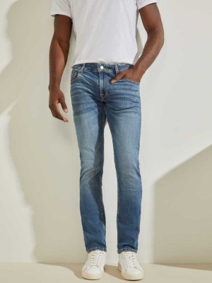 Blue Guess Slim Tapered Men's Jeans | 4825-VRYAF