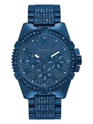 Blue Guess Sport Multifunction Men's Watches | 7582-BFJSL