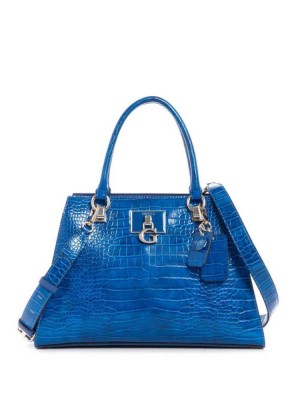 Blue Guess Stephi Girlfriend Women's Satchels | 0427-NBLGR