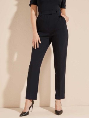 Blue Multicolor Guess Eco Genesis Chino Women's Pants | 4783-UOKGT