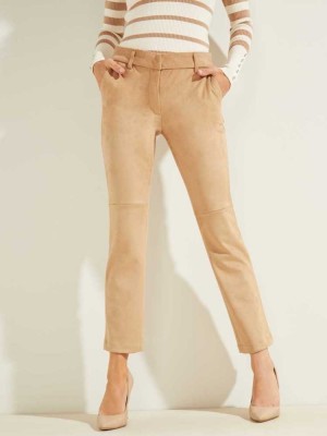 Blue Orange Guess Evelina Faux-Suede Women's Pants | 9627-MXRWZ