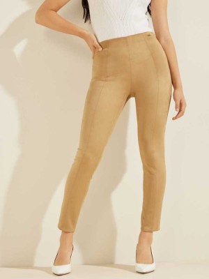 Blue Orange Guess Maya Faux-Suede Women's Leggings | 4812-YFJZW