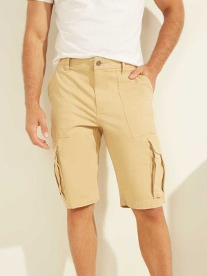 Blue Orange Multicolor Guess Carter Twill Cargo Men's Shorts | 9687-AFBSD
