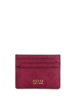 Brown Guess Bea Card Holder Women's Wallets | 4053-QYOCD