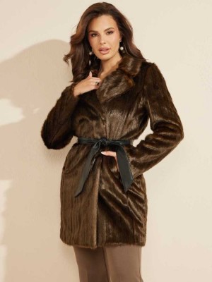 Brown Guess Caroline Women's Coats | 6837-IENTV