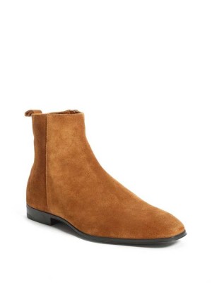 Brown Guess Ceresio Chelsea Men's Boots | 7146-NKDXI