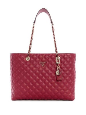 Brown Guess Cessily Quilted Women's Totes | 2985-YANBK