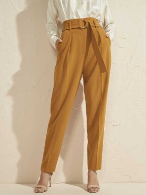 Brown Guess Chrised Women's Pants | 6234-WXYEN