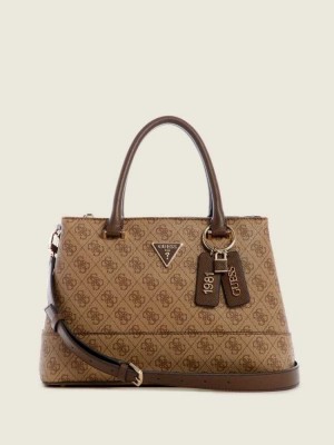 Brown Guess Cordelia Logo Luxury Women's Satchels | 1543-QGTBA