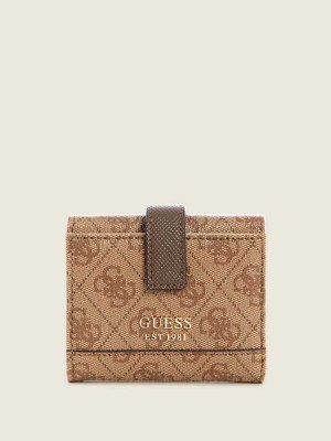 Brown Guess Cordelia Logo Small Trifold Women's Wallets | 3259-DIOPF