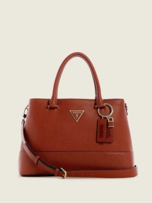 Brown Guess Cordelia Luxury Women's Satchels | 0385-ALJUB