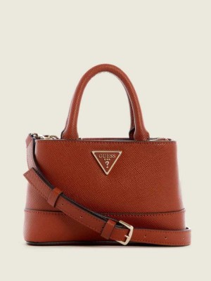 Brown Guess Cordelia Mini Women's Satchels | 0385-MOHLB
