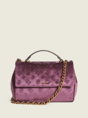 Brown Guess Kimi Logo Convertible Women's Crossbodies | 1369-NBIKH