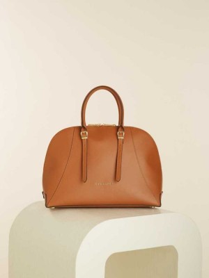 Brown Guess Lady Luxe Dome Women's Satchels | 6173-GRWPS