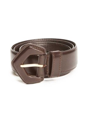 Brown Guess Leather Waist Women's Belts | 1457-SNTEB