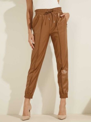 Brown Guess Letizia Women's Joggers | 8971-GKMDC
