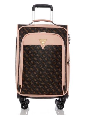 Brown Guess Olson 20" Spinner Suitcase Women's Luggage | 3715-NUELR