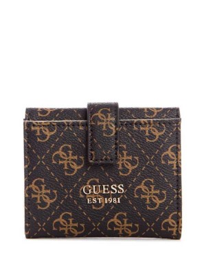 Brown Guess Picnic Petite Trifold Women's Wallets | 5987-GIZDS
