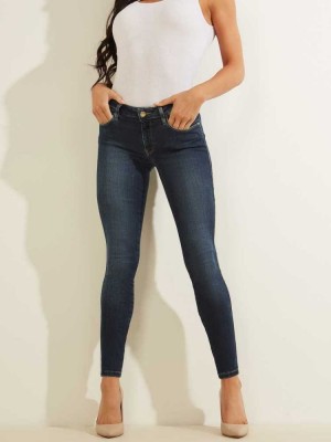Brown Guess Sexy Curve Mid-Rise Skinny Women's Jeans | 9217-WUYOC