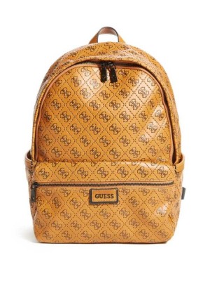 Brown Guess Vezzola Logo Compact Women's Backpacks | 3981-IUQOY