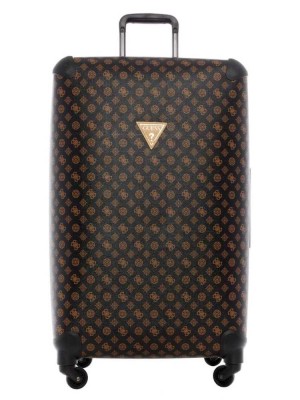 Brown Guess Wilder 28" 4-Wheel Suitcase Women's Luggage | 3786-WQDFS