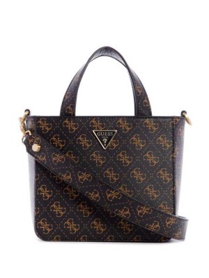 Brown Multicolor Guess Layla Mini Women's Totes | 0671-AXBYL