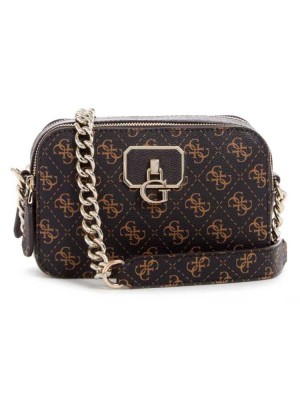 Brown Multicolor Guess Noelle Camera Women's Crossbodies | 2035-SIJQX