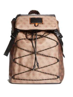 Brown Multicolor Guess Salameda Men's Backpacks | 7120-XHCZV